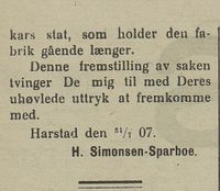294. Avisklipp om S. Alsaker Nøstdahl 3 i Nordlys 07.08.1907.jpg