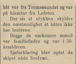 Avisklipp om forlis 2 i Nordlys 15.04.1908.jpg