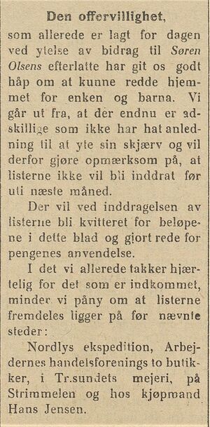 Avisklipp om innsamlingsaksjon i Nordlys 20.05.1908.jpg