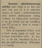 331. Avisklipp om konsert med Tromsø afholdsforenings orkester i Harstad Tidende 13.08.1900.jpg
