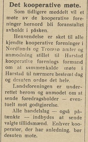 Avisklipp om kooperasjon fra Nordlys 18. 03. 1908.jpg