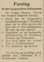 211. Avisklipp om kooperasjon fra Nordlys 25. 03. 1908.jpg