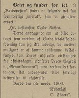23. Avisklipp om leserinnlegg i Vardøposten fra Harstad Tidende 29.11.1900.jpg