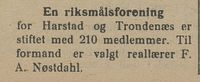 300. Avisklipp om riksmålsforening fra Nordlys 30.01.1909.jpg