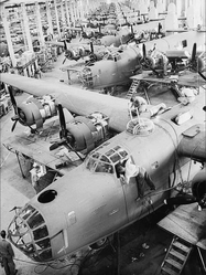Bombeflyet B24 ble produsert i store serier.