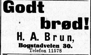 Baker H.A. Brun annonse 1912.jpg