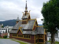 Den anglikanske kirken St. Olafs kirke i Balestrand, oppført i 1897.