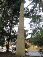 Bauta over Georg Stang der Frognerseterveien møter Kristianiasvingen. Foto: Stig Rune Pedersen