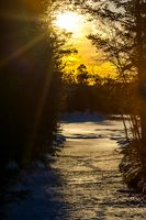 Denne smale kanalen leder fra Laupen til Åsvegen. Foto: Ole-Anders Beck