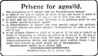 279. Bekjentgjørelse om agnsildpriser i Adresseavisen 8.10. 1942.jpg