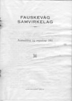 Beretning for Fauskevåg Samvirkelag 1962 side 2