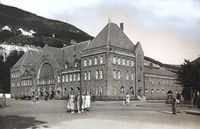 Bergen stasjon, oppført 1913. Foto: Hermann Christian Neupert/Nasjonalbiblioteket