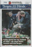 Faksimile av Bergens Tidendes forside 26. juli 2011.