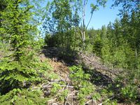 En av berghallene ved Røkeberggruvene.