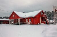 Fritidsklubben Låven på Lerdal gård. Foto: Leif-Harald Ruud (2021)
