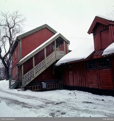 Svalgangstrapp på Bernerløkken i Majorstuveien i Oslo. Foto: Knut B. Eng/Oslo Museum (1970).