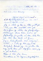 Brev til Leif Brattested, 1950. Foto: Statsarkivet i Oslo