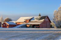 Driftsbygningen på Nordre Foss. Foto: Leif-Harald Ruud (2023).