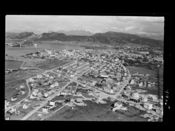 Bodø sett fra lufta på begynnelsen av 1950-tallet. Foto: Nasjonalbiblioteket