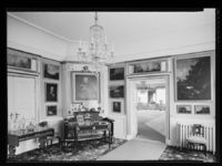 Interiør fra Det blå rommet, 1957. Foto: Jac Brun/Nasjonalbiblioteket