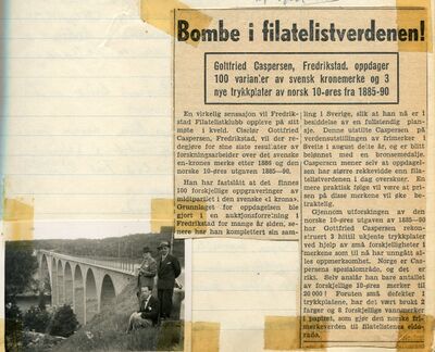 Utklipp fra Fredrikstad blad mai- 48 og bilde av deltagere på turen. (Fra klubbens protokoll.)