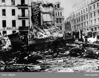 Feilbombinga mot Victoria terrasse i 1944 kosta 44 mennesker livet da en trukket ble truffet, 1944.
