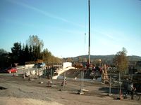 Gammel og ny bru sett fra vest.