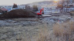 Bråteveien påbegynt ved Bråte bru 20.11.13.