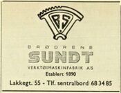 Annonse i adresseboka for Oslo 1965/66.