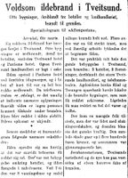 Artikkel i Aftenposten 6. mars 1922. Foto: Nasjonalbiblioteket