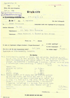 Side 1 av branntaksten fra 3. september 1942.