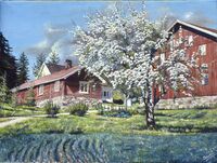 Gården Brekke ved Eikeren i Øvre Eiker kommune