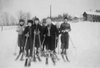 Elever på ski i 1943