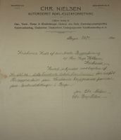 342. Brev fra Chr. Nielsen Autorisert rørlæggerforretning Bergen 1910.jpg