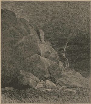 Brigsdalsbræens nedre rand - utsnitt - Yngvar Nielsen 1882.jpg