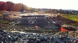 Bruanlegget over friområdet, sett mot Skjetten.