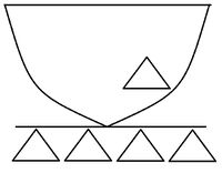 Dette bumerket stod i gammelfjøsen. (Teikna av Olve Utne etter minnet.)