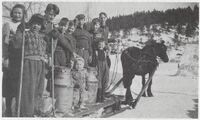 Da vannet på skolehjemmet frøs vinteren 1941 ble det kjørt vann fra Bingselva.
