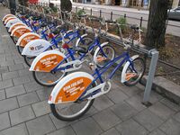 Ordningen med å leie bysykler for korte turer i Oslo sentrum ble startet i 2001. De første årene var ordningen basert på et fysisk kort - som friga ønsket sykkel. I 2025 er systemet app-basert, og det er også mulig å leie en el-sykkel. Her et bilde fra en av sykkelparkeringene i 2012. Foto: Svend Aage Madsen