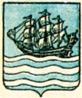 Arendals byvåpen avbilda i 1929. Dagens kommunevåpen har samme motiv.