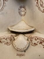 Detalj fra håndvask levert til Diakonissehuset, levert av C. Blunck i 1894. Foto: Pål Giørtz (2023).