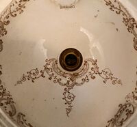 Detalj fra håndvask levert til Diakonissehuset, levert av C. Blunck i 1894. Foto: Pål Giørtz (2023).