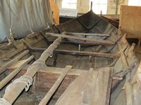 Gressetbåten utstilt i Geitbåtmuseet. Foto: Olve Utne (2011).