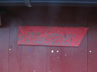 Skilt for «Spisestedet» i Hjelmsgate 3 våren 2012. Foto: Olve Utne