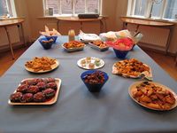 Frå purím i Synagogen i Arkitekt Christies gate i Trondheim. Foto: Olve Utne (2014).