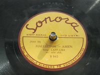 78-plate: «Halleluja - Amen» med Anna-Lisa Öst f. Wikström (1889–1974).