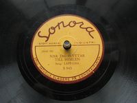 78-plate: «När jag flyttar till himlen» med Anna-Lisa Öst f. Wikström (1889–1974).