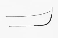 Stevbue som er svært sterkt buet nede.