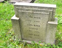 Gravminne over Johanne Sophie Munch og hennes foreldre på Krist kirkegård. Foto: Stig Rune Pedersen (2012).