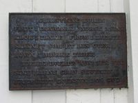 Minneplate for Christiane Koren på veggen til Hovin kirke. Foto: Stig Rune Pedersen